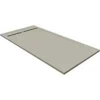 Luca Varess Dandy douchebak 180 x 90 cm composietmarmer mat zijdegrijs rock structuur