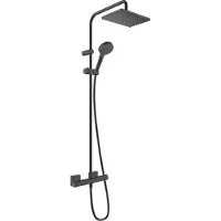 Hansgrohe Regendouche set Vernis Shape Showerpipe 230 1 Jet met Douchethermostaat EcoSmart Mat Zwart