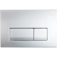 Geberit Delta50 bedieningsplaat - 2-toets spoeling - rechthoekige knoppen - dualflush - mat chroom (rvs)