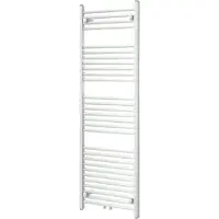 VIPERA Kanza enkele handdoekradiator 50 x 150 cm centrale verwarming Glanzend Wit zij- en middenaansluiting 842W