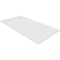 Luca Varess Dandy douchebak 180 x 90 cm composietmarmer mat wit rock structuur