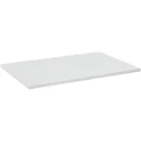 Linie Lado enkel wastafelblad mat wit composiet marmer 70 x 46 cm