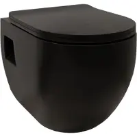 Linie Waldo hangtoilet mat zwart randloos