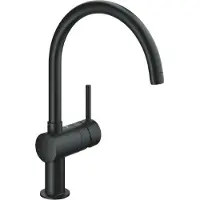 GROHE Minta 1 gats keukenkraan met draaibare C uitloop zwart