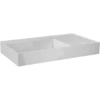 Balmani Argila asymmetrisch linkse wastafel composietmarmer Glanzend Wit 80 x 46 cm