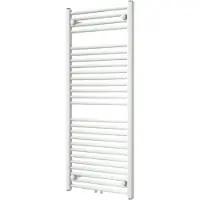 VIPERA Kanza enkele handdoekradiator 50 x 120 cm centrale verwarming mat wit zij- en middenaansluiting 691W
