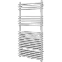 VIPERA Alegria dubbele handdoekradiator 60 x 120 cm centrale verwarming Glanzend Wit zij- en middenaansluiting 1.327W