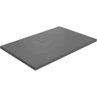 Linie Rumba douchebak 120 x 90 cm acryl donkergrijs leisteenstructuur