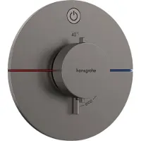 Hansgrohe Kant-en-klare doucheset ShowerSelect Comfort S, thermostaat, uitvoering: geborsteld zwart chroom, geborsteld zwart chroom