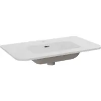 Storke Kera Soft enkele wastafel mat witte porselein 80 x 46 cm