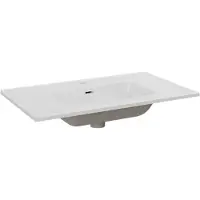 Balmani Nostra enkele wastafel porselein Glanzend Wit 80 x 46 cm
