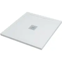 Linie Playa douchebak 80 x 80 cm composietmarmer Glanzend Wit