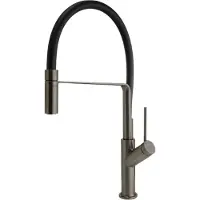 Blaufoss District keukenkraan met uittrekbare handdouche Brushed GunMetal