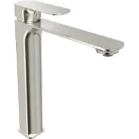 Blaufoss Bodan verhoogde wastafelkraan Brushed Coolmetal
