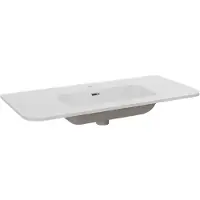 Storke Kera Soft enkele wastafel mat witte porselein 100 x 46 cm