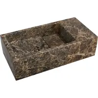 Balmani Mood handenwasser 36 x 18 cm Dark Emperador Marmer