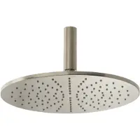 Blaufoss Round 300 hoofddouche met plafondsteun ø30cm Brushed Coolmetal