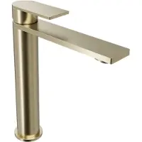 Blaufoss Fenix verhoogde wastafelkraan brushed champagne gold