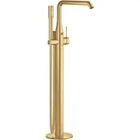 GROHE Vrijstaande badkraan essence new met douchegarnituur cool sunrise geborsteld