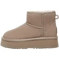 EVER AU Dames/Dames Dusky Classic Cow Suede Mini Laarzen (Bruin)