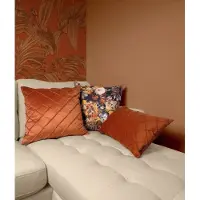 NOVÉE Velvet cross terracotta | 45 x 45 cm | kussenhoes | velvet/polyester