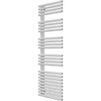 VIPERA Avila enkele handdoekradiator 60 x 187cm centrale verwarming mat wit middenaansluiting 1331W