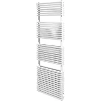 VIPERA Vesuvio dubbele handdoekradiator 60 x 180 cm centrale verwarming mat wit zij- en middenaansluiting 2.175W
