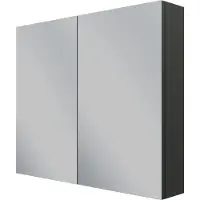 Linie Montro spiegelkast 90 x 75 cm Mat Zwart