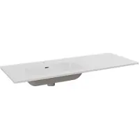 Balmani Nostra asymmetrisch linkse wastafel porselein Glanzend Wit 120 x 46 cm