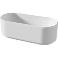 Balmani Scala Soft ovaal vrijstaand bad 170 x 70 cm Solid Surface mat wit