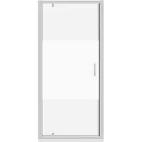 Luca Varess Vidor douche draaideur 90 x 190 cm helder glas met matte strook glanzend chroom profiel