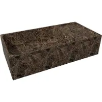 Balmani Dama handenwasser 42 x 21 cm Dark Emperador Marmer