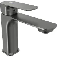 Blaufoss Bodan EcoStart standaard wastafelkraan Brushed GunMetal