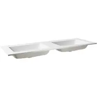 Balmani Tablo Strada dubbele wastafel glanzend composiet marmer 150 x 55 cm