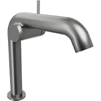 Blaufoss Round M EcoStart standaard wastafelkraan Brushed GunMetal