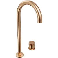 Blaufoss Pavilion Curve verhoogde 2-gats wastafelkraan Brushed Rosegold