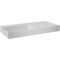 Balmani Argila asymmetrisch linkse wastafel composietmarmer mat wit 100 x 46 cm