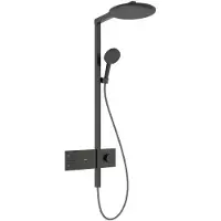 Hansgrohe Raindance Alive S 300 1jet Showerpipe regendoucheset thermostatisch Brushed Black Chrome