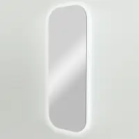 Balmani Giro Arcato afgeronde hoeken badkamerspiegel 41 x 108 cm met spiegelverlichting en anti-damp