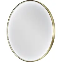 Balmani Secret rond badkamerspiegel Brushed Champagne Gold Ø 90 cm met spiegelverlichting en anti-damp