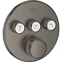 GROHE Thermostatische Mengkraan Grohtherm SmartControl Thermostaatkraan Met Omstelling Antraciet - Brushed Hard Graphite