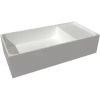 Balmani Dama handenwasser 42 x 21 cm Mat Witte Solid Surface