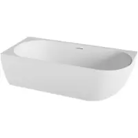 Balmani Forte tweepersoons hoekbad links 175 x 78 cm Solid Surface mat wit