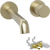 Blaufoss Pavilion inbouw wastafelkraan Brushed Champagne Gold