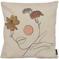 Gek op kussens! Face flower outdoor | 45 x 45 cm | kussenhoes | katoen