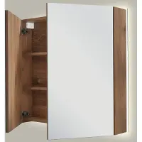Linie Montro spiegelkast 80 x 75 cm bruine eik met spiegelverlichting