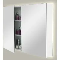 Storke Reflecta spiegelkast 100 x 75 cm mat wit met spiegelverlichting