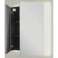 Linie Montro spiegelkast 70 x 75 cm glanzend wit met spiegelverlichting
