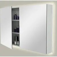 Storke Reflecta spiegelkast 120 x 75 cm glanzend wit met spiegelverlichting
