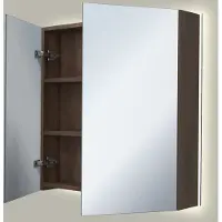 Storke Reflecta spiegelkast 75 x 75 cm notelaar met spiegelverlichting